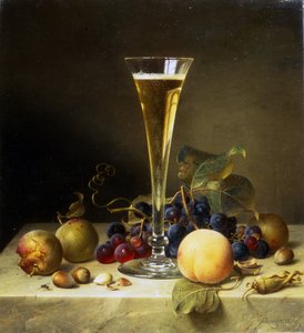 Zátiší se sklenkou šampaňského, 1855