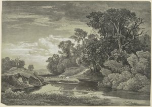 Na Arly u Karlsruhe od Johann Wilhelm Schirmer