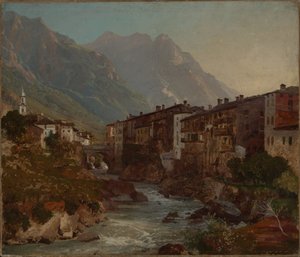 Pohled na Chiavennu od Johann Wilhelm Schirmer