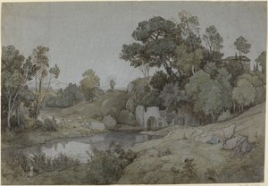 Jeskyně Egerie od Johann Wilhelm Schirmer