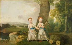 Tupé děti, kolem 1766-80 od Johan Joseph Zoffany