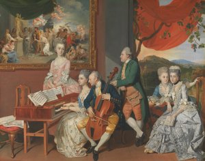 Rodina Goreových s Georgem, 3. hrabětem Cowperem od Johann Zoffany