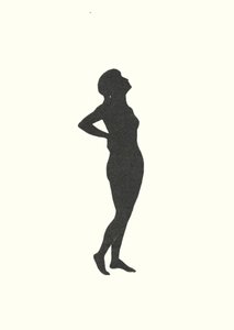 Silueta Johanny Beckmannové (litografie) od Johanna Beckmann