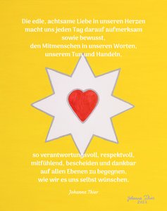 Hvězda lásky radostného srdce - verze 1 od Johanna Thier