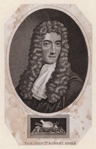 Robert Boyle, anglo-irský přírodní filozof a chemik (rytina) od Johannes (after) Kerseboom