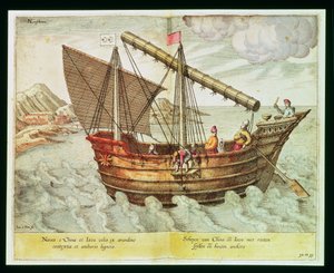 Čínské harampádí, ilustrace z „Jan Huyghen van Linschoten, His Discourse of Voyages into the East and West Indies“, 1579-92 (rytina)