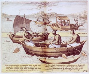 Lodě v Goa, ilustrace z 
