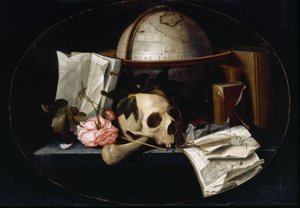 Vanitas Still Life, c.1655 (olej na dubovém panelu) od Johannes Borman
