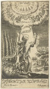 Žena je vzata do nebe od Johannes Drappentier (voor 1669 na 1713)
