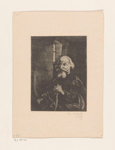 Starý sedící muž od Johannes Driesch (signed by artist)
