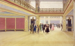 Interiér hradu, cca 1830 (akvarel na papíře)