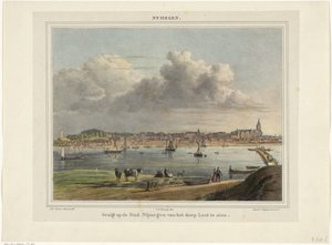 Pohled na Nijmegen z postní doby Pohled na město Nijmegen z vesnice Lent (název na objektu) Nymegen. (název na objektu)