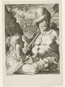 Kristus se Marii Magdaleně zjevuje jako zahradník od Johannes Fredericus Lange