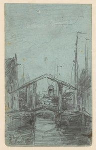 Pohled na Dordrecht s padacím mostem