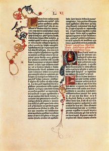 Biblická stránka Mazarin (B42) od Johannes Gutenberg