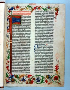 Stránka z Gutenbergovy bible, 1455 od Johannes Gutenberg