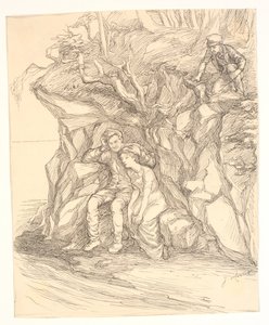 Ilustrace k Alfredu Tennysonovi "Enoch Arden" od Johannes Holbek