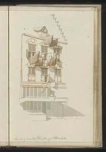 Fasáda budovy na Oudegracht v Utrechtu od Johannes Huibert Prins
