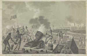 Bombardování Vlissingenu Brity, 1809 od Johannes Jelgerhuis (possibly)