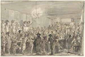 Revoluční setkání v Delftu v roce 1795 od Johannes Jelgerhuis