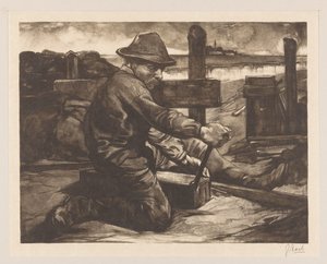 Dělník s klíčem od Johannes Josephus Aarts (signed by artist)