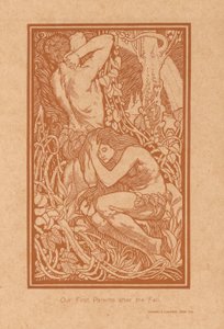 Adam a Eva na de zondeval Naši první rodiče po pádu (název na předmětu) od Johannes Josephus Aarts