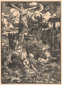 Ukřižovaný muž v kopcovité krajině od Johannes Josephus Aarts