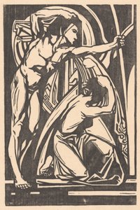 Stojící muž a klečící žena od Johannes Josephus Aarts