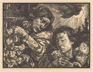 Dvě ženy u vinné révy od Johannes Josephus Aarts