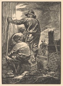Čtyři dělníci u vody od Johannes Josephus Aarts