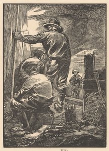 Čtyři dělníci u vody od Johannes Josephus Aarts