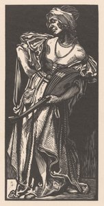 Žena s loutnou od Johannes Josephus Aarts