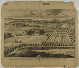 Althrop v hrabství Northampton, deska 27 z Britannia Illustrata