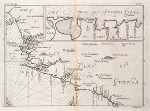 Mapa Sierra Leone, Afrika od Johannes Kip
