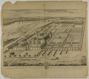 Knowle ve farnosti Sevenoaks v Kentu, deska 24 z Britannia Illustrata od Johannes Kip
