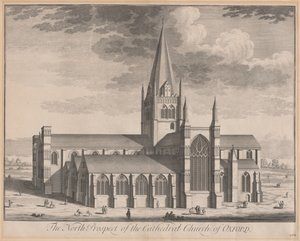 Severní prospekt katedrály v Oxfordu od Johannes Kip, after Leendert Knijff