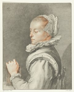 Portrét mladé ženy od Johannes Kornlein