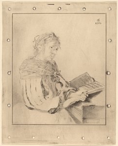 Mladá dívka u klávesnice, 1767. od Johannes Kornlein