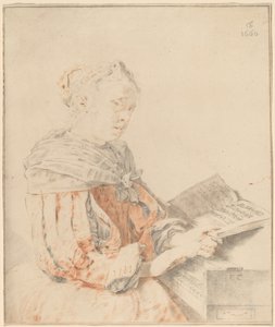 Mladá dívka u klávesnice, 1767. od Johannes Kornlein