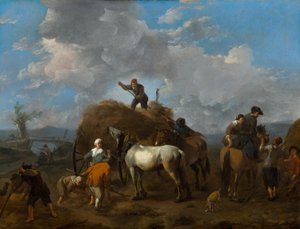 Nizozemština: Sklizeň sena od Johannes Lingelbach
