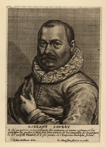 Portrét Roelanta Saveryho, holandského malíře zlatého věku narozeného ve Flandrech od Johannes Meyssens