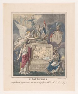 Alegorický pohřební pomník pro Jana Carela Josephus van Speijk Památník věnovaný památce nesmrtelného hrdiny J.C.J. van Speijk (název na objektu) od Johannes Steyn