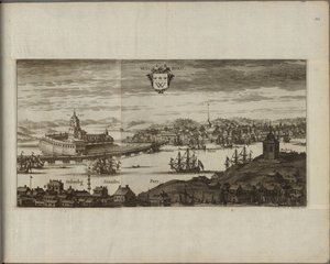 Vue de Vyborg (Rusko) - Pohled na Vyborg, Aveelen, Johannes van den (1655-1727). Mědirytina, Mezi 1667 a 1700. Nationalmuseum Stockholm od Johannes Van den Aveele