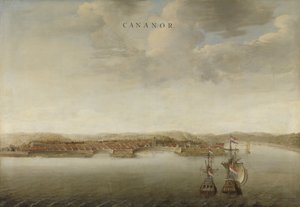 Pohled na Cannanore na Malabarském pobřeží v Indii, c.1662-3
