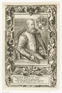 Portrét Jana van Brouckhovena, stevarda z Porýní od Johannes Wierix (attributed to)