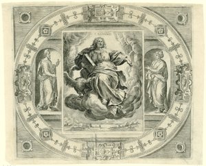 Evangelista Jan S. Iohañis (název na objektu) Čtyři evangelisté (název série) od Johannes Wierix (rejected attribution)