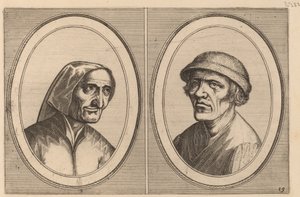 "Maey Veeghde-pot" a "Pannetje Vet" od Johannes and Lucas van Doetechum after Pieter Bruegel the Elder