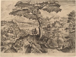 Vojáci na odpočinku od Johannes and Lucas van Doetechum after Pieter Bruegel the Elder