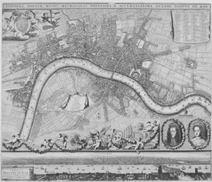 Mapa Londýna, 1690