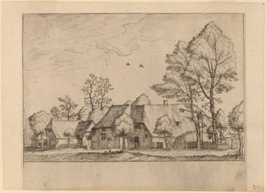 Velká farma s Draw Well od Johannes van Doetechum, the Elder and Lucas
